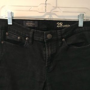 J crew black ankle jeans